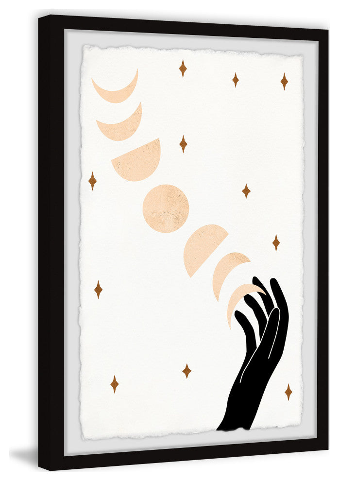"Moon on My Hand" Framed Painting Print, 8x12