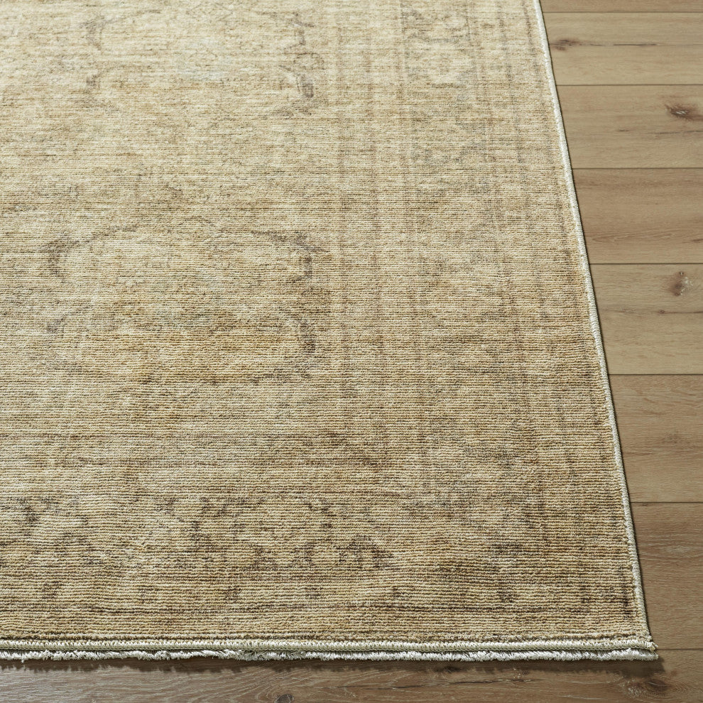 Galey Alix x Livabliss GAHU-2304 Area Rug,Dusty Sage,Ivory,Brown, Tan,6'7"x9'6"