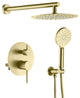 Circular Pressure 2-Function Shower System, Rough-In Valve, Brushed Gold
