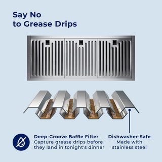 Hauslane | Chef Series Range Hood WM-739 European Style Kitchen Extractor, 30"