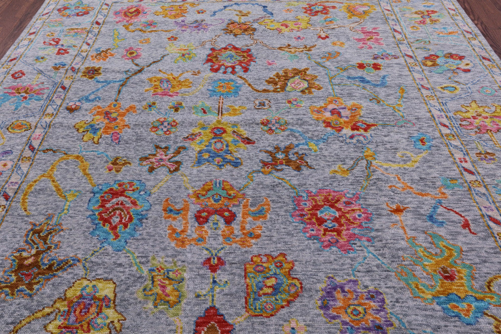 8' 0" X 9' 9" Turkish Oushak Hand-Knotted Wool Rug - Q14828