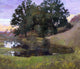 Arthur Wesley Dow Hillside Pool, 20"x25" Wall Decal Print