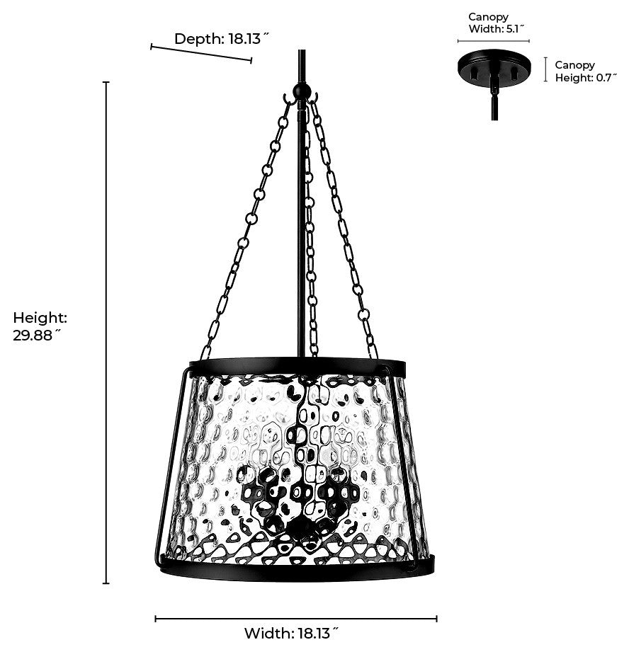 Adabella  5 Light 18.125 in. Vintage Brass Pendant