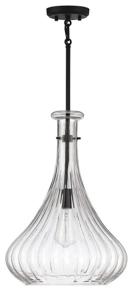 Bristo 1-Light Matte Black Pendant