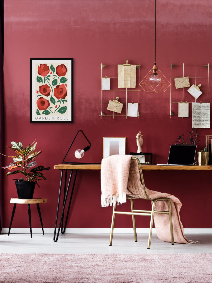 "Garden Rose" Framed Painting Print, 24x36