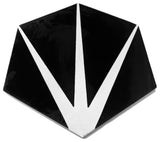 8"x9" Menara Handmade Cement Tile, Black/White, Set of 12