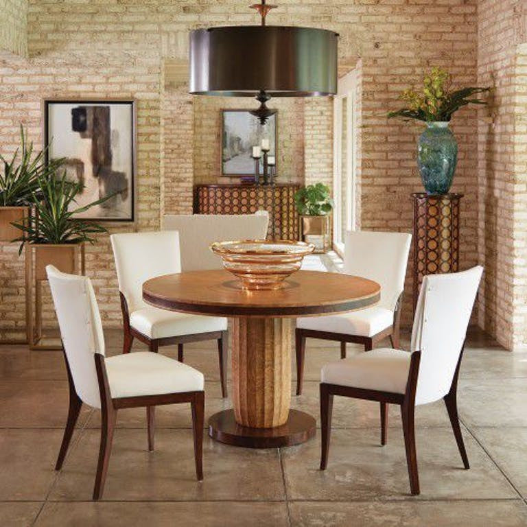 Luxe Elegant Classic White Leather Side Chair  Dining Curved Simple Walnut Wood