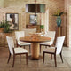 Luxe Elegant Classic White Leather Side Chair  Dining Curved Simple Walnut Wood