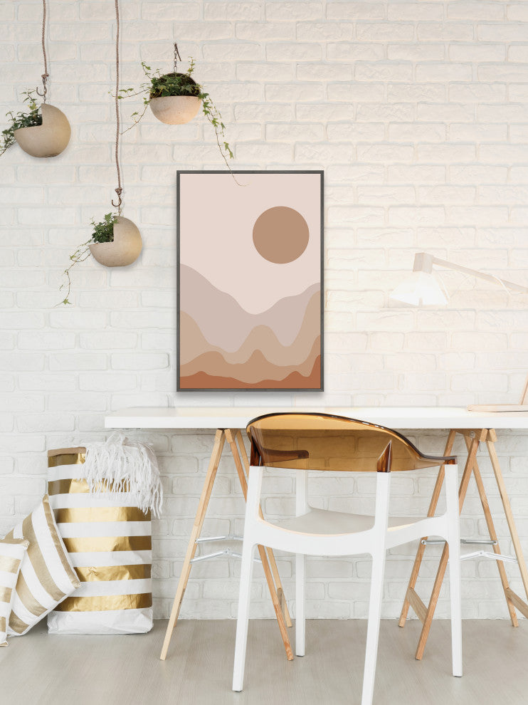 "The Valley of Rocks" Floater Framed Painting Print on Canvas, 20x30