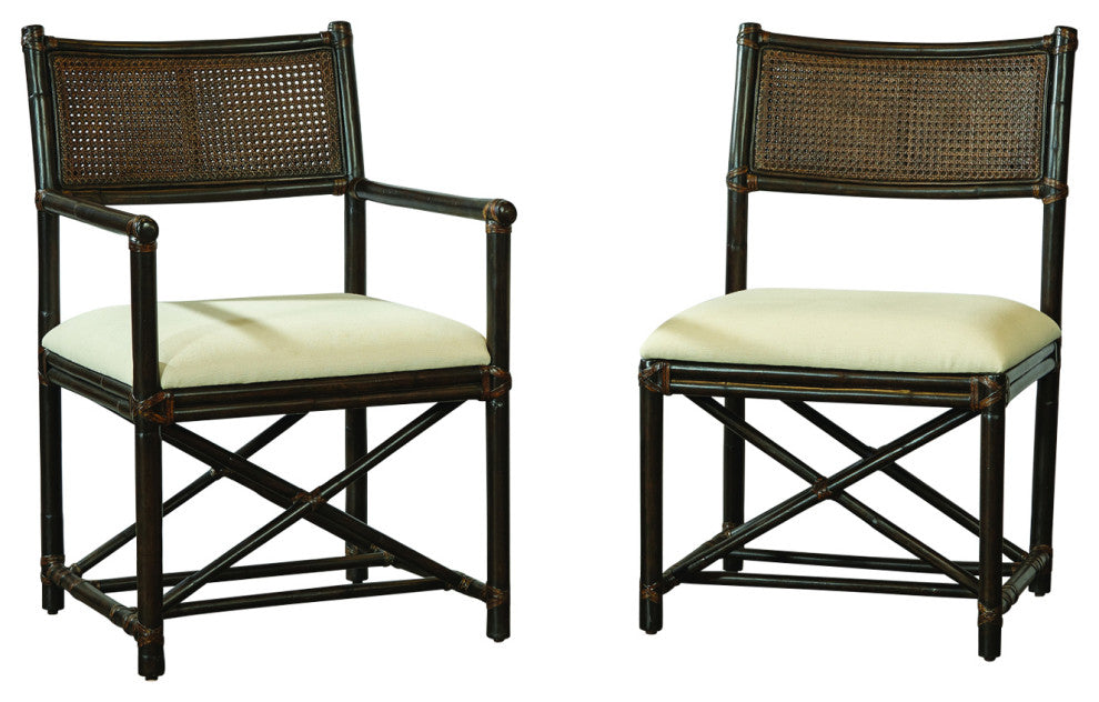 Rattan With Cane Arm Chair