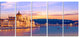 "Parliament and Bridge Over Danube" Cityscape Canvas Print60"x28", 5-Panels