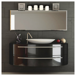 Nuk3y Modern Bathroom Vanity Light Fixture, Matte Black, 4 Lights