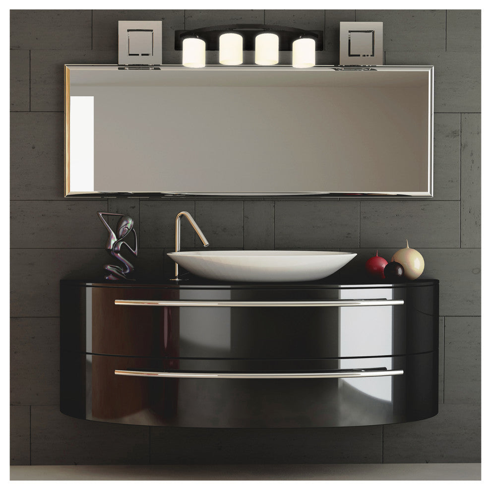 Nuk3y Modern Bathroom Vanity Light Fixture, Matte Black, 4 Lights