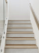 Canvas Look Peel and Stick Stair Riser Strips, Light Gray, 48"x6", Set of 6