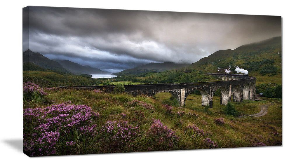 "Glenfinnan Viaduct, Scotland" Landscape Canvas Photo Print, 32"x16"