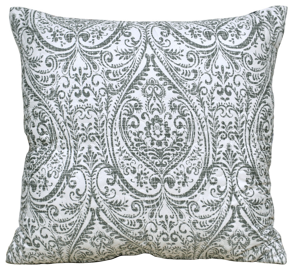 Visionary 5 Piece Quilt Bed Spread Sets, Gray, King, 102"x90"