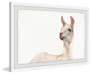"Hey There Llama" Framed Painting Print, 30"x20"