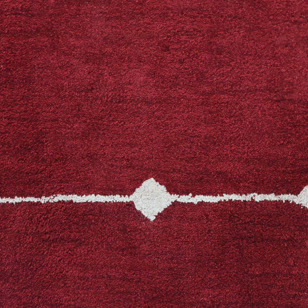 HAND KNOTTED LOOM SILK ECO-FRIENDLY AREA RUGS-10'x10',Square,Red,Geometric, [Square] 10'x10'