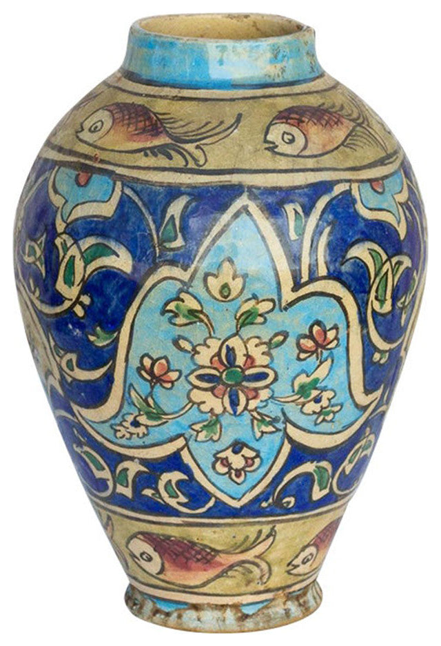 Beautiful Mughal Empire Painted Vase