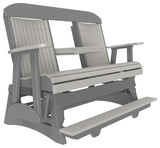 Poly Classic Glider, Dove Gray & Slate, 5 Foot, Balcony