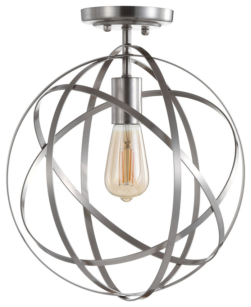 Alma 13" Metal LED Flush Mount, Nickel