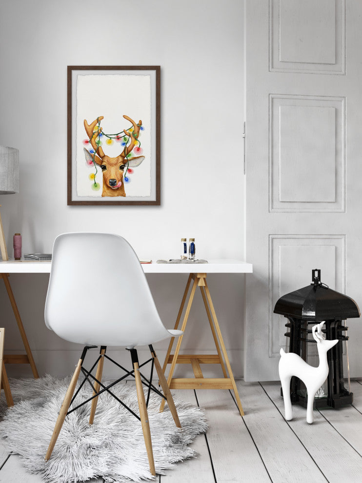 "Antler Decor" Framed Painting Print, 12x18