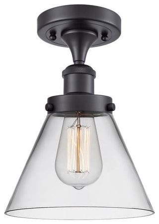 INNOVATIONS LIGHTING 916-1C-BK-G42-LED Large Cone 1 Light Semi-Flush Mount