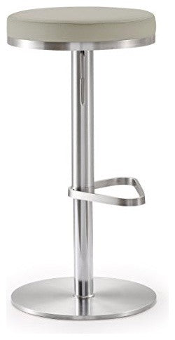 Fano Light Grey Stainless Steel Barstool - Light Grey