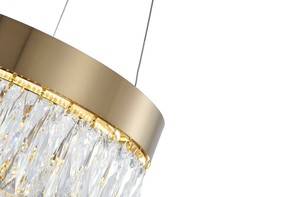 Bethel International FT94C24G 1-Light LED Chandelier, Gold