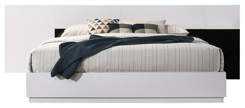 Bahamas Black and White Platform Bed, Eastern King