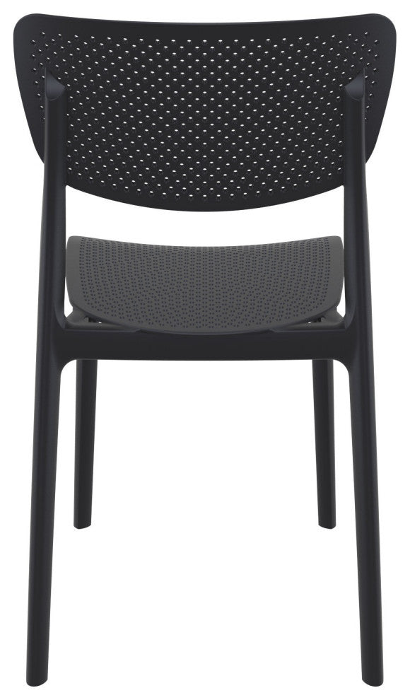 Lucy Outdoor Dining Chair, Set of 2, Black
