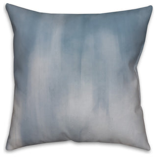 Blue Abstract Mist 18x18 Throw Pillow