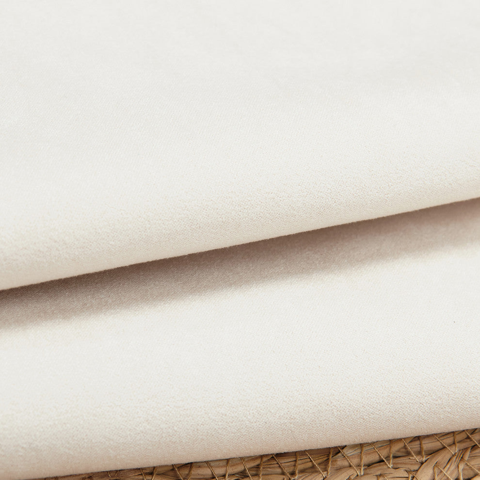 Suede Pillow Shell with Big Zipper, Beige, 20x20"