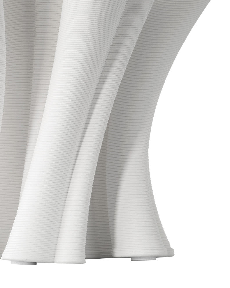 Godet Twist White Vase