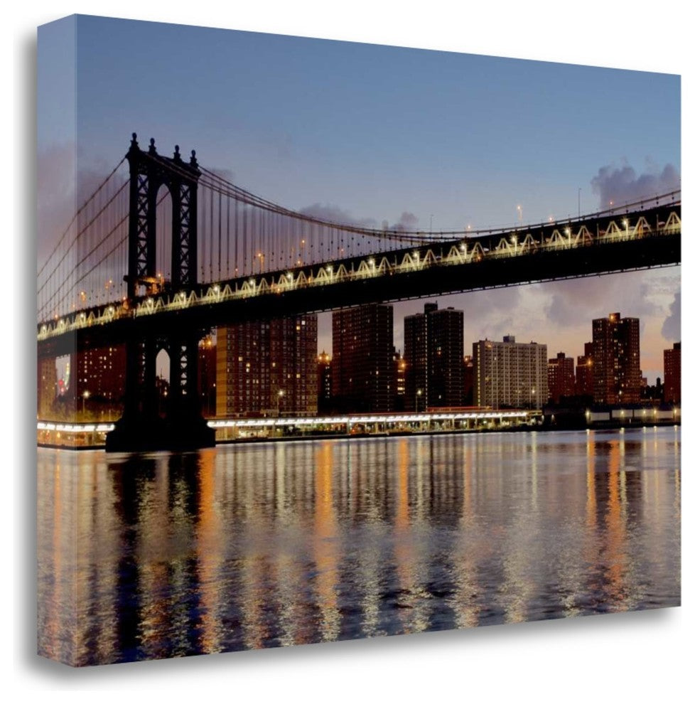 "Manhattan Bridge At Dawn" By Alan Blaustein, Giclee on Gallery Wrap Canvas
