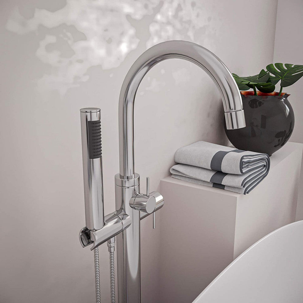 Free Standing Tub Filler, Polished Chrome