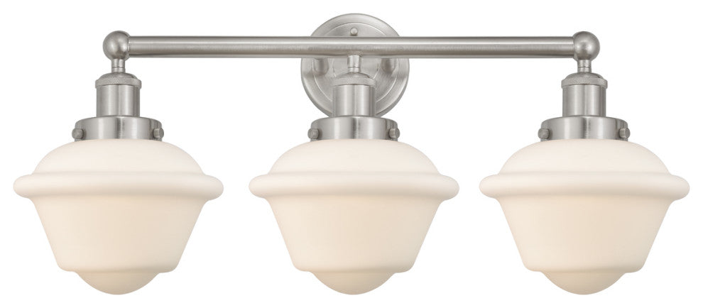 Oxford 3-Light 24.5" Bath Vanity-Light Brushed Satin Nickel