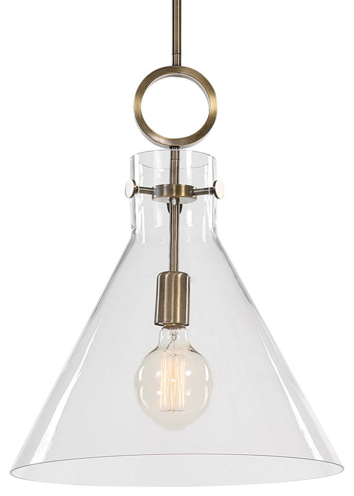 Uttermost Imbuto Funnel Glass 1 Light Pendant 21548