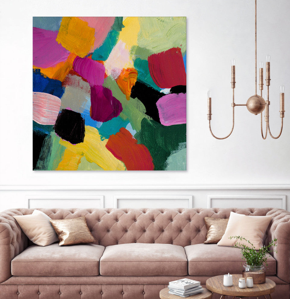 Spring Confetti I - 84 x 84 by Lanie Loreth
