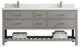 Parker 72 Double Sink Bath Vanity in Elephant Skin Gray  2" Calacatta Laza