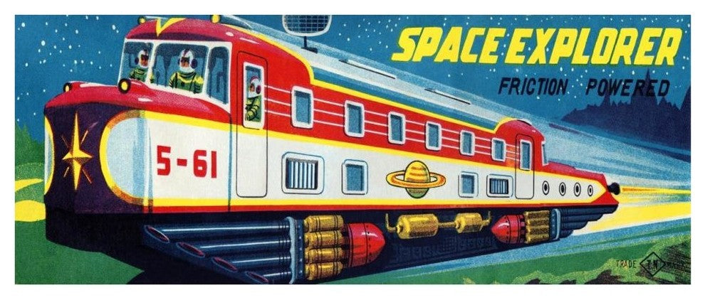 "Space Explorer 5-61" Digital Paper Print by Retrotrans, 42"x18"