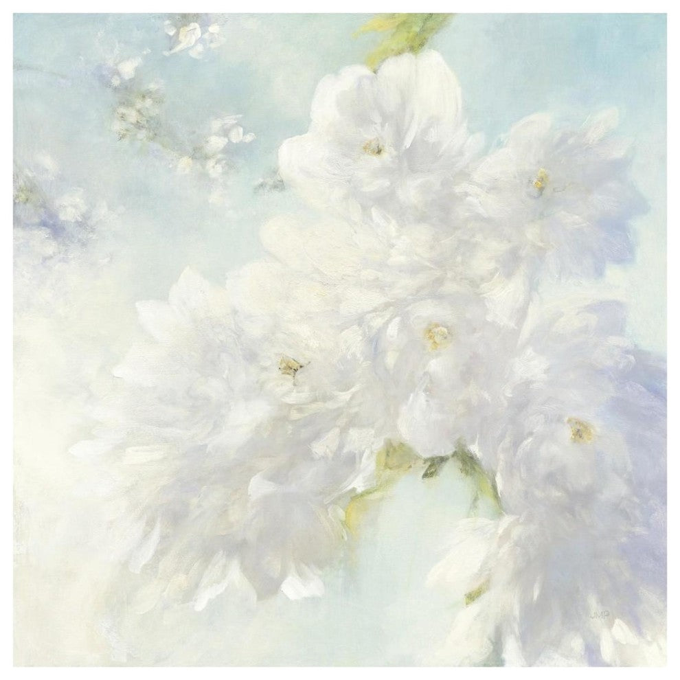 "Pear Blossoms Bright" Digital Paper Print by Julia Purinton, 42"x42"
