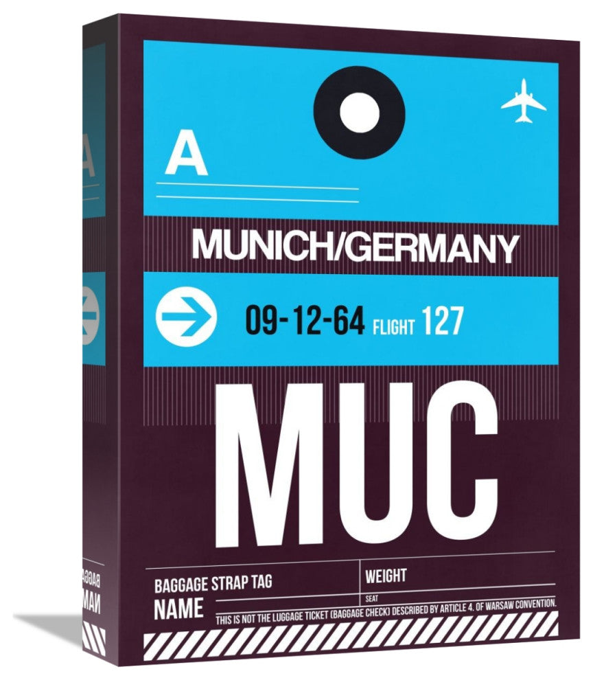 "MUC Munich Luggage Tag 1" Fine Art Print