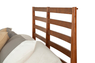 Flynn Retro Bed With Slat Back Headboard, Acorn, Queen