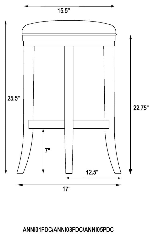 Natick Bar Stool, White, Counter Height