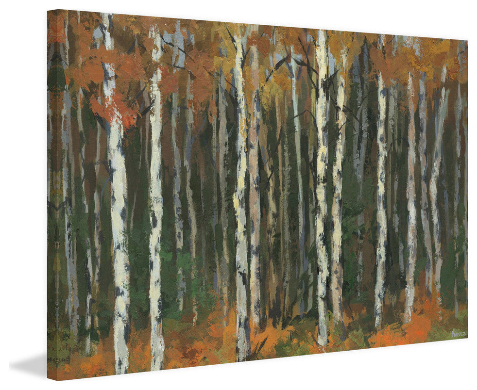 "Autumn Forest" Painting Print on Wrapped Canvas, 60"x40"