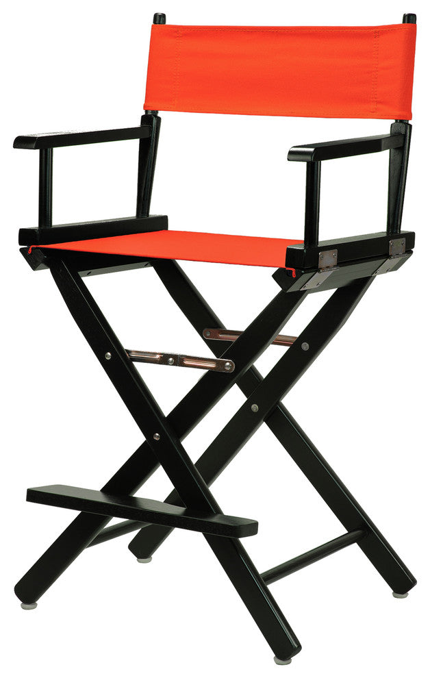 024" Director's Chair Black Frame-Orange Canvas