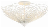 Crystorama Doral 3 Light Matte White Semi Flush Mount