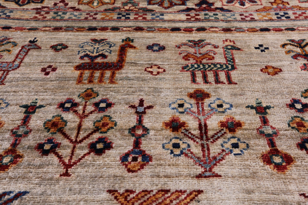 8' 1" X 9' 9" Tribal Persian Gabbeh Hand Knotted Wool Rug Q8072