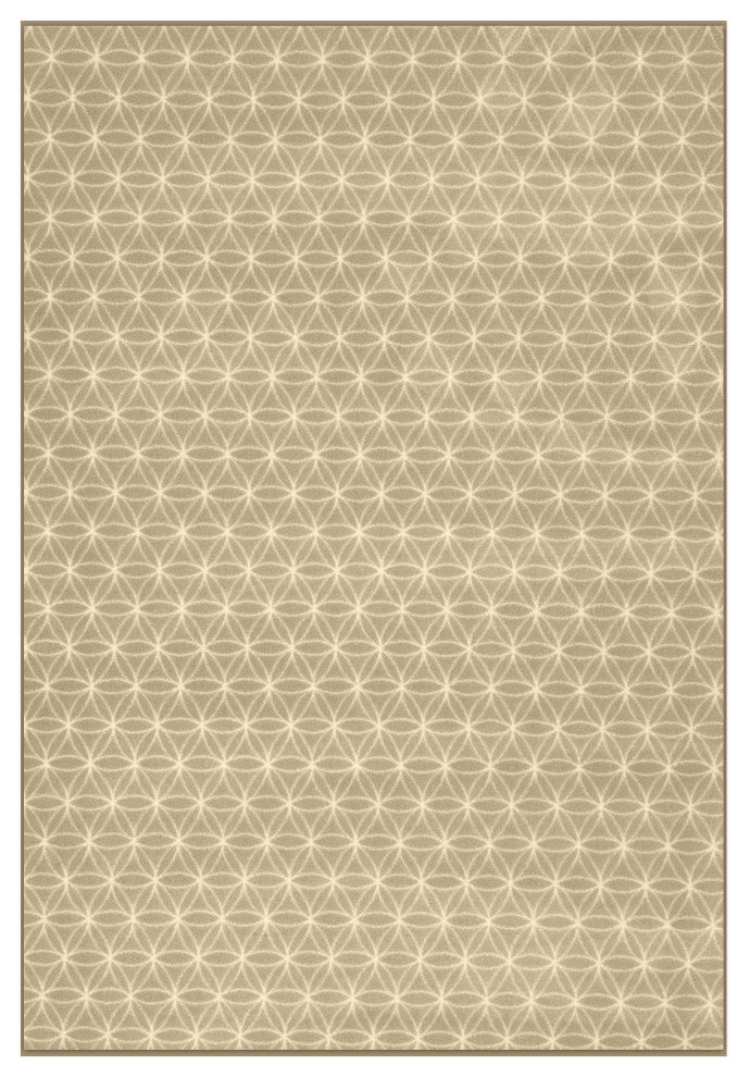 EYELET Soft Tactesse Nylon Area Rug with Anti-Stain Protection, Buttercup, 6'x12'